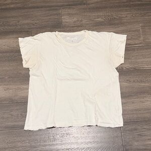 THE GREAT. Off-White Short Sleeve Tee